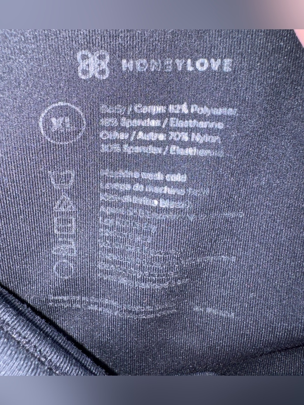 HONEYLOVE InnerPower Leggings High Rise Jet Black Size Extra Large XL - Picture 16 of 16